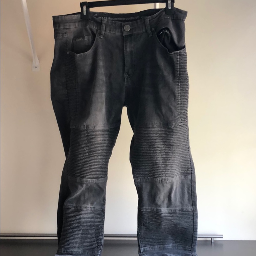 Grey Biker Jeans